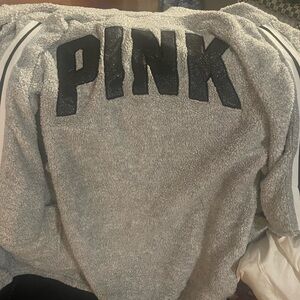 Victorias Sectet Pink robe with Black Lettering